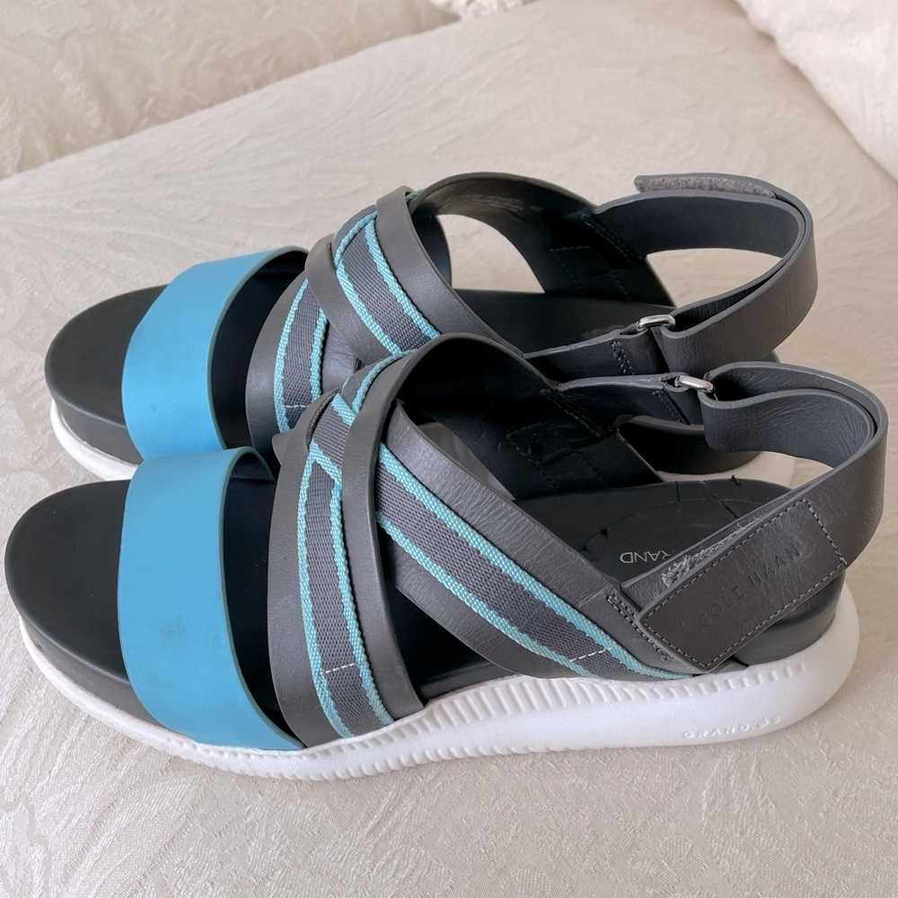 Cole‎ Haan ZeroGrand Criss Cross Platform Sandals size 6B.